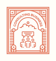 Fototapeta premium CONSULTING BUSINESS ICON CONCEPT