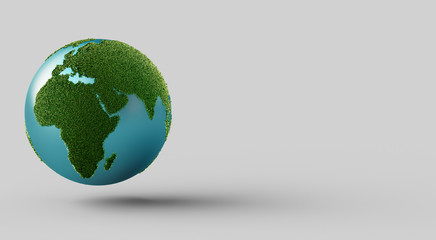 World on hand, environment or concept of future, 3d rendering