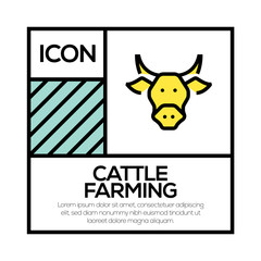 CATTLE FARMING ICON CONCEPT