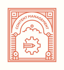 CONTENT MANAGEMENT ICON CONCEPT