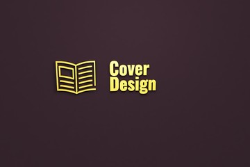 Illustration of Cover Design with yellow text on brown background