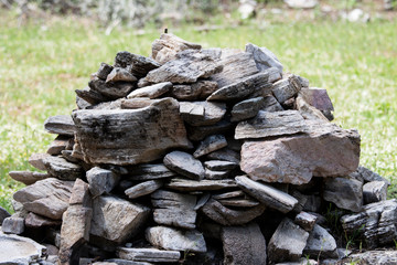 Nature in stone pile, Mountain background, Stone in forest, natural background