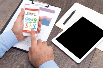 Business Development Creativity Innovation Management Strategy Word With Icons