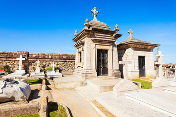 Fototapeta na wymiar Old cemetery and church, Comillas