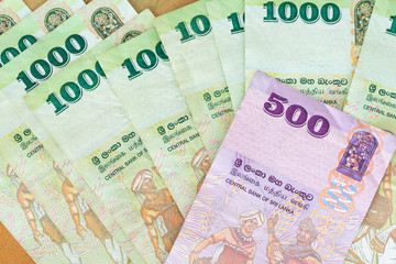 Money from Sri Lanka, Rupiah, various denominations