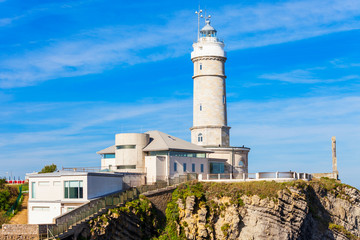 Fototapeta na wymiar Faro Cabo Mayor lighthouse, Santander