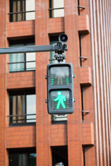 Traffic light in the city	