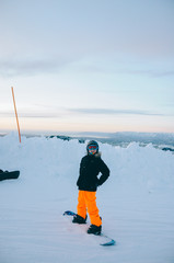 Fototapeta na wymiar Snowboard rider silhouette