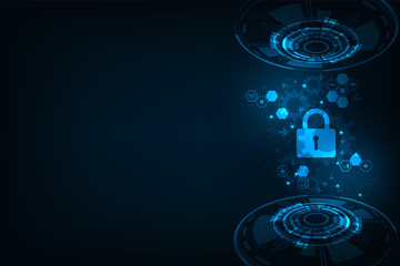 Obraz premium Secure digital security system.