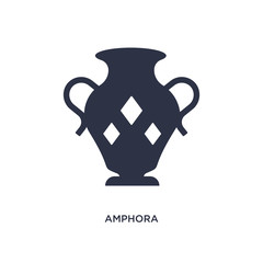 amphora icon on white background. Simple element illustration from greece concept.