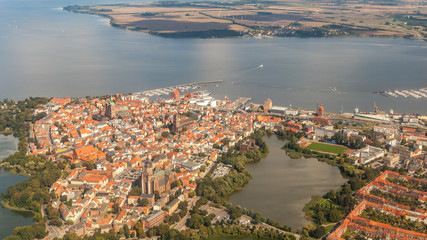 Fototapeta premium Stralsund - Luftaufnahme