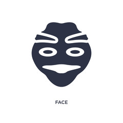 face icon on white background. Simple element illustration from history concept.