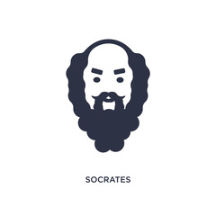 socrates icon on white background. Simple element illustration from greece concept.