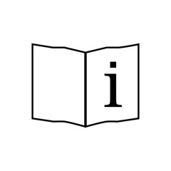 ACQUAINTANCE WITH INSTRUCTIONS FOR USE sign. The book is open with a letter i sign. Marking of medical products