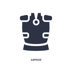 armor icon on white background. Simple element illustration from greece concept.