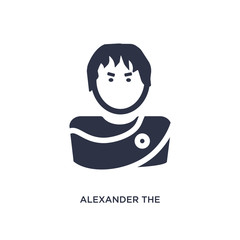 alexander the great icon on white background. Simple element illustration from greece concept.