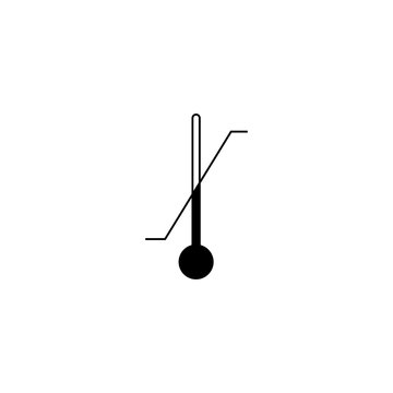recommend clip art: Temperature limitation sign. Thermometer sign. Labeling of medical products