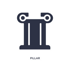 pillar icon on white background. Simple element illustration from greece concept.