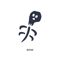 bone icon on white background. Simple element illustration from history concept.