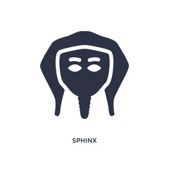 sphinx icon on white background. Simple element illustration from history concept.