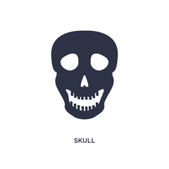 skull icon on white background. Simple element illustration from history concept.