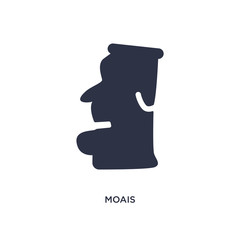 moais icon on white background. Simple element illustration from history concept.