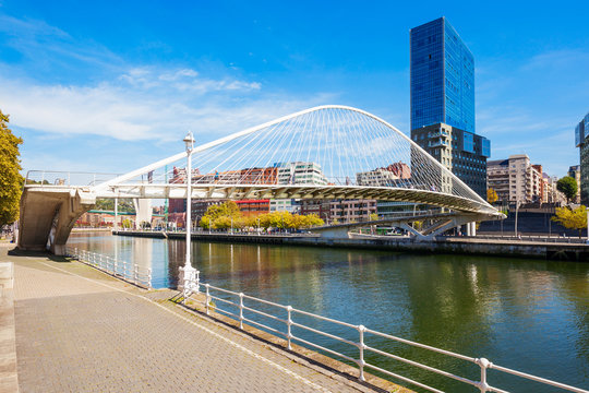 Nervion River embankment in Bilbao