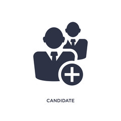 candidate icon on white background. Simple element illustration from human resources concept.