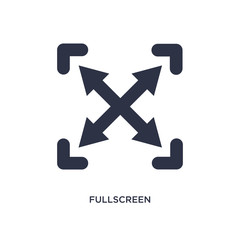 Obraz premium fullscreen icon on white background. Simple element illustration from interface concept.