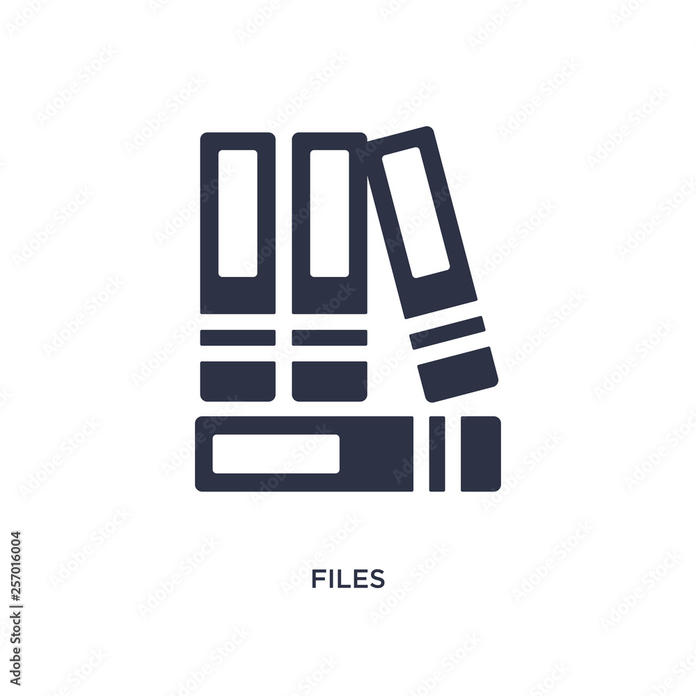 Poster files icon on white background. simple element illustration from human resources concept.