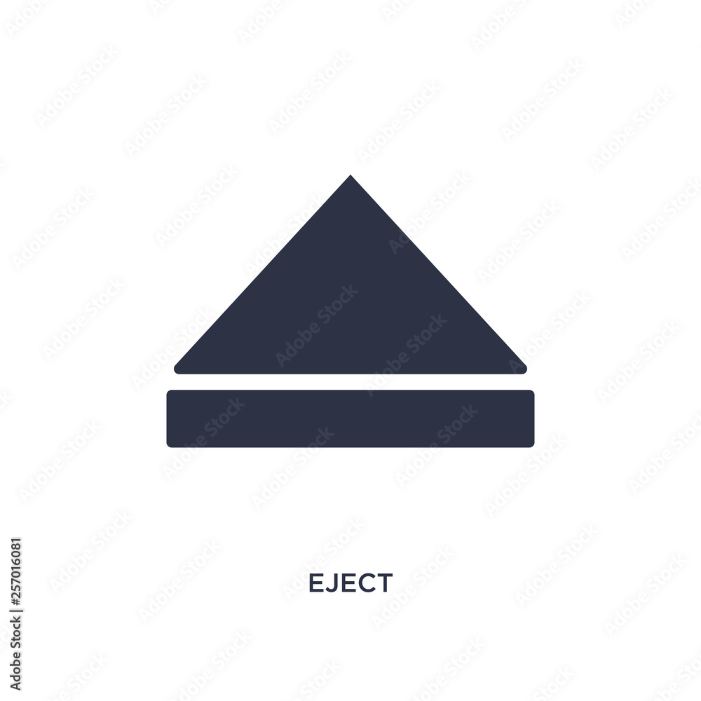 Aufkleber eject icon on white background. simple element illustration from interface concept.