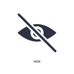 hide icon on white background. Simple element illustration from interface concept.