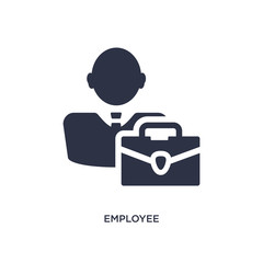 employee icon on white background. Simple element illustration from human resources concept.