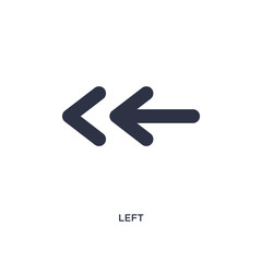 left icon on white background. Simple element illustration from interface concept.