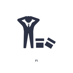 fi icon on white background. Simple element illustration from human resources concept.