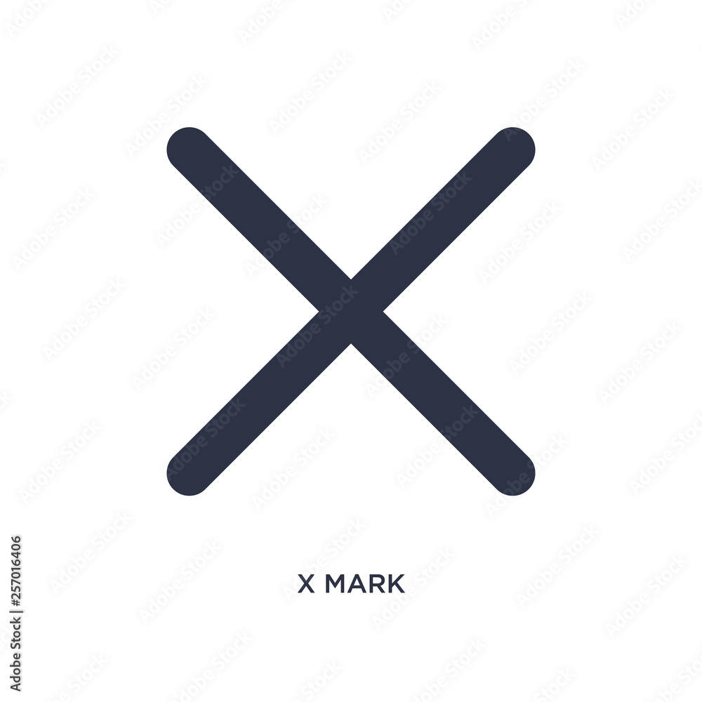 Aufkleber x mark icon on white background. simple element illustration from interface concept.