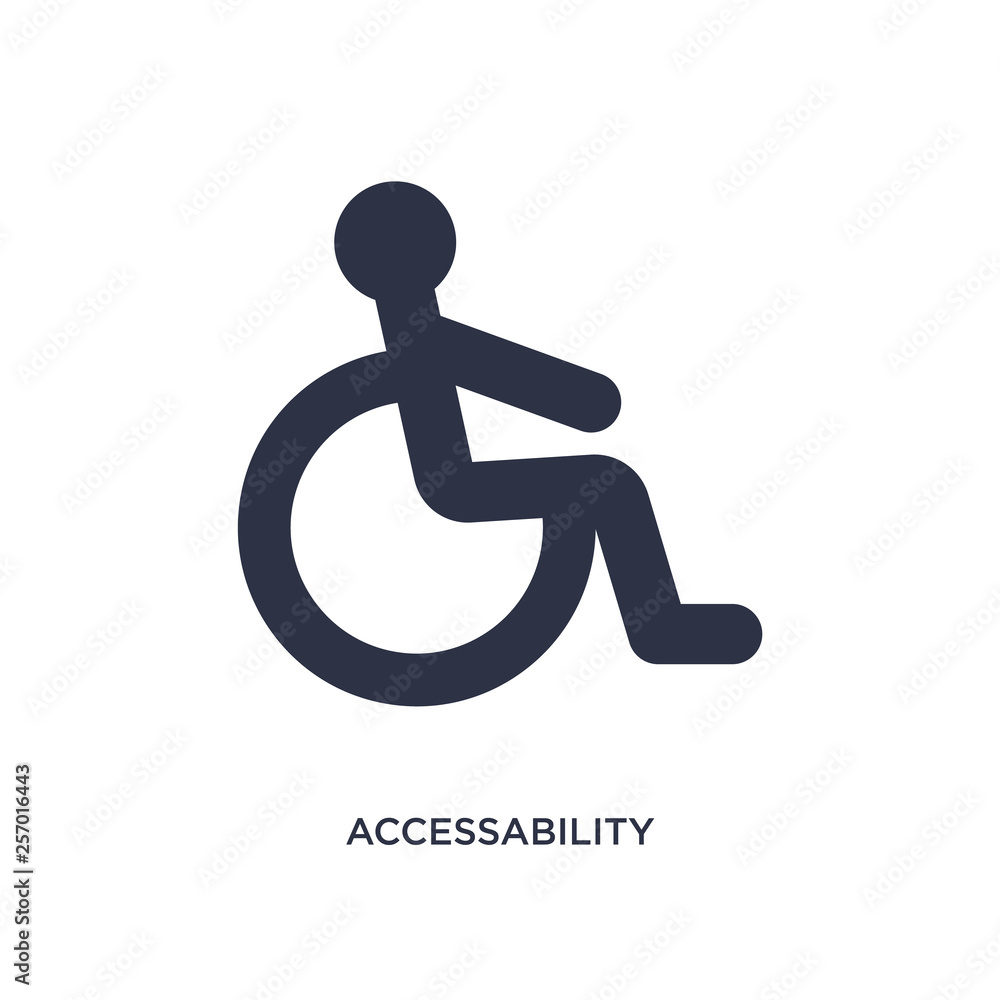 Poster accessability icon on white background. simple element illustration from interface concept.
