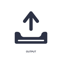 output icon on white background. Simple element illustration from interface concept. - obrazy, fototapety, plakaty
