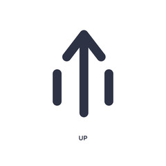 up icon on white background. Simple element illustration from interface concept.
