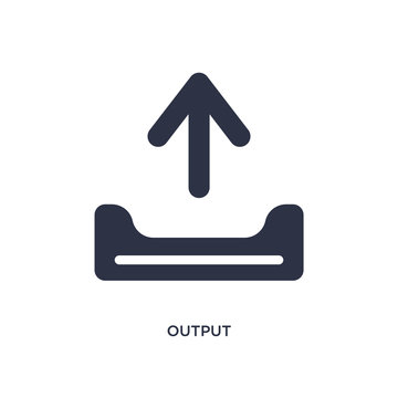 Output Icon On White Background. Simple Element Illustration From Interface Concept.