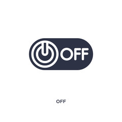off icon on white background. Simple element illustration from marketing concept.