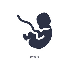 fetus icon on white background. Simple element illustration from kid and baby concept.