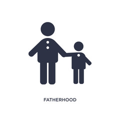 fatherhood icon on white background. Simple element illustration from kids and baby concept.