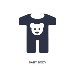 baby body icon on white background. Simple element illustration from kids and baby concept.