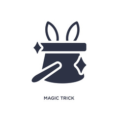 magic trick icon on white background. Simple element illustration from magic concept.