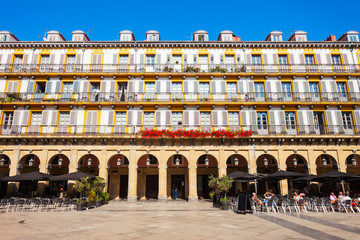 Naklejka premium Constitucion Plaza square, San Sebastian