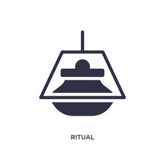 ritual icon on white background. Simple element illustration from magic concept.