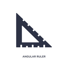 angular ruler icon on white background. Simple element illustration from measurement concept.