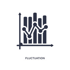 fluctuation icon on white background. Simple element illustration from marketing concept.