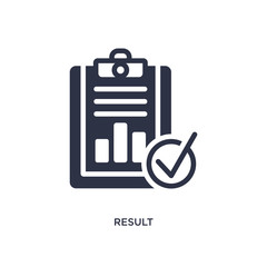 result icon on white background. Simple element illustration from marketing concept.